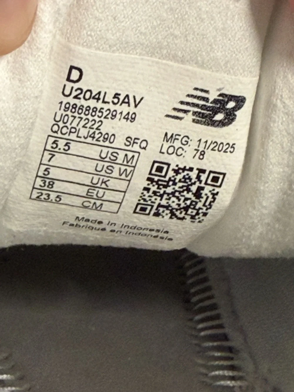 New Balance 204L Running Shoes Sneakers Lone Star Grey/Sea Salt Womans 7D
